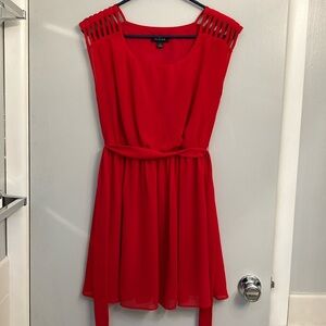 A. Byer - Charming red, sleeveless, polyester dress